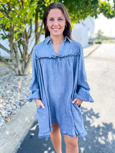 Becca Light Wash Denim Dress