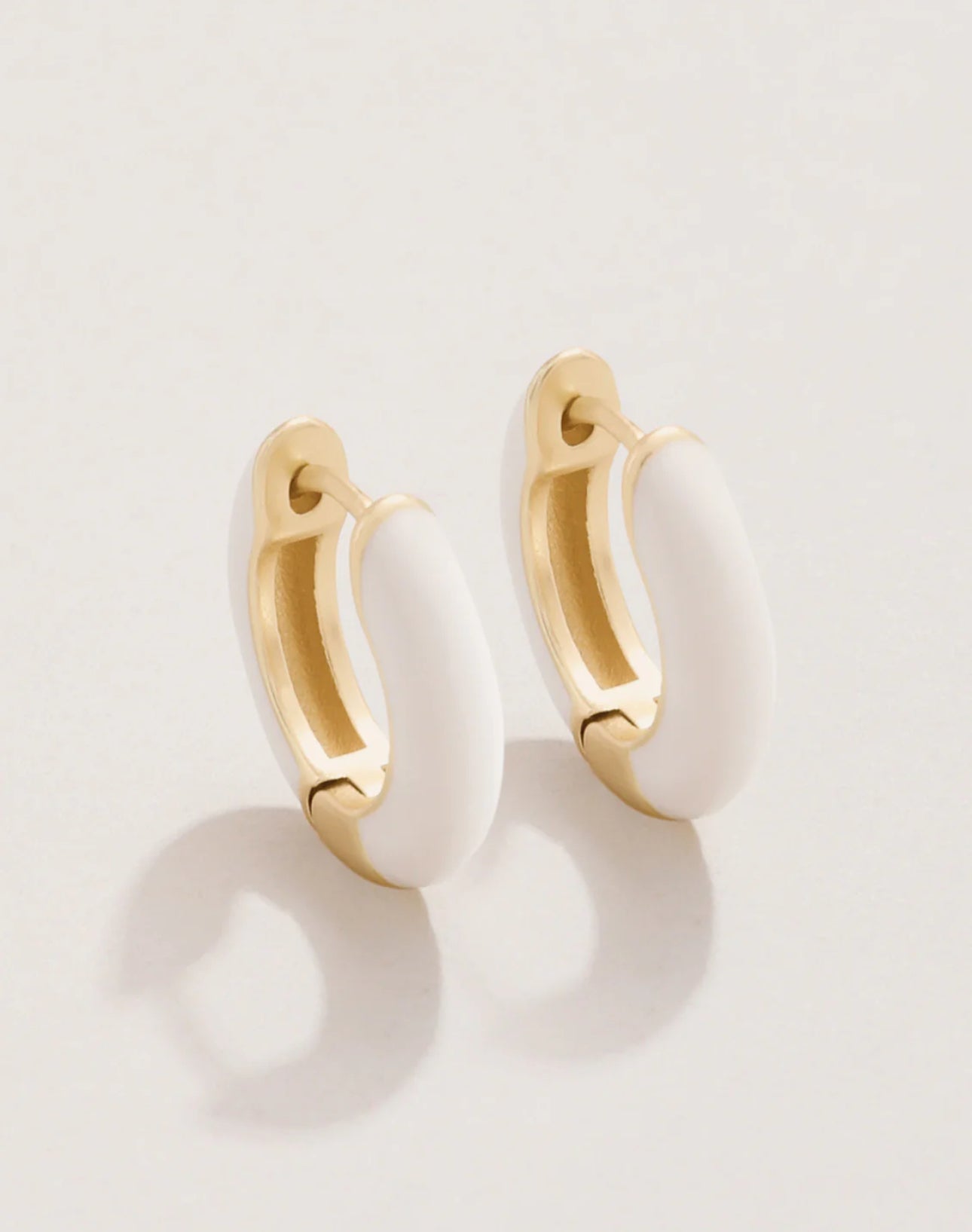 Spartina Clara Hoop Earrings 15mm Cream
