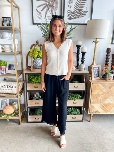 Umgee Black Wide Leg Pants