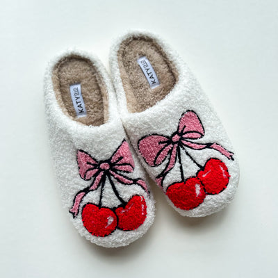 KatyDid Cherry Bow Slippers