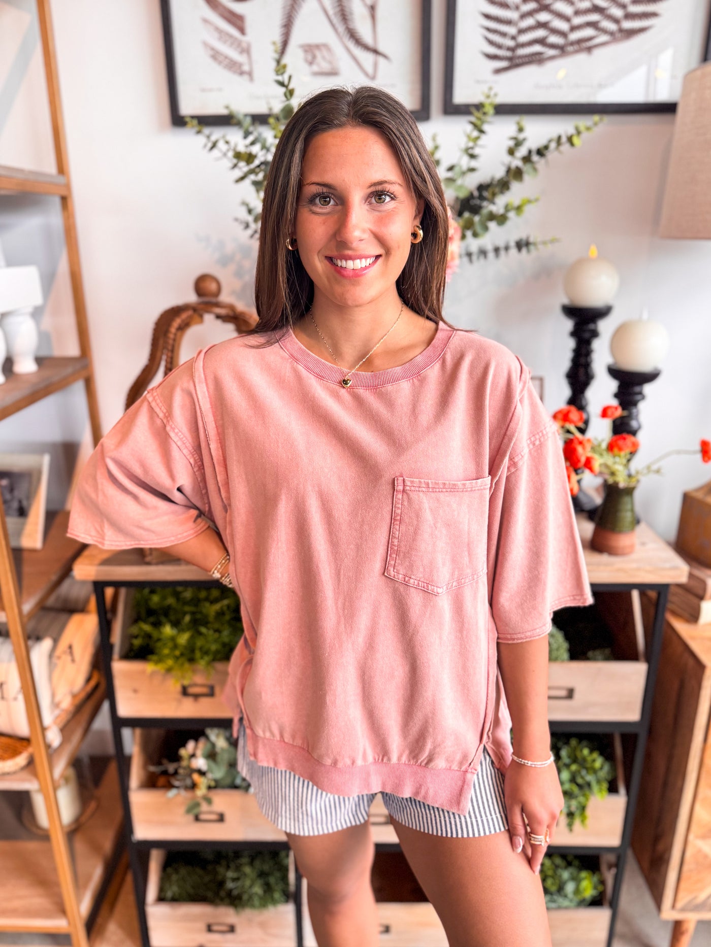 Blush Mineral Wash Xia Top