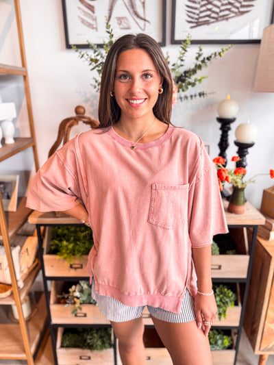 Blush Mineral Wash Xia Top
