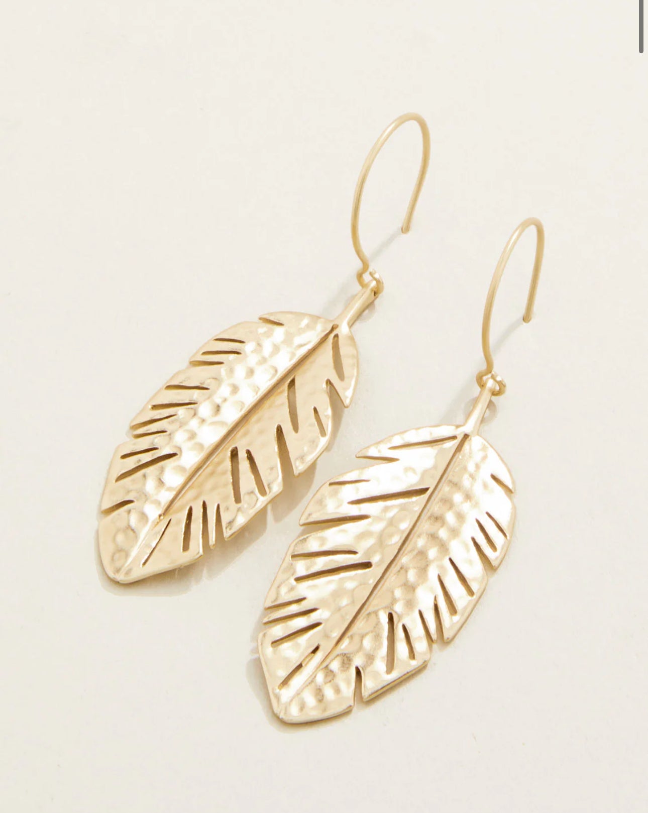 Spartina Calathea Leaf Earrings Gold