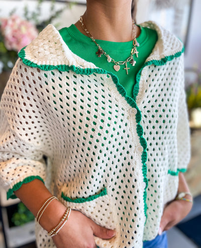Ivory Green Whitley Top