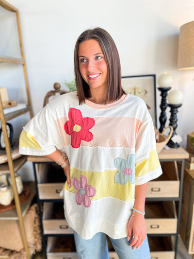 Easel Peach Flower Top