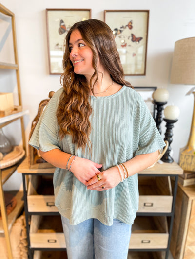 Dusty Blue Shoni Top