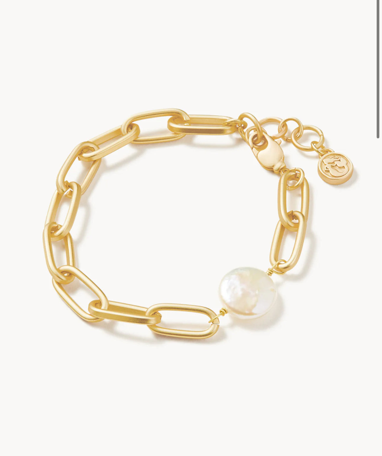 Spartina Coin Pearl Chain Bracelet Pearl