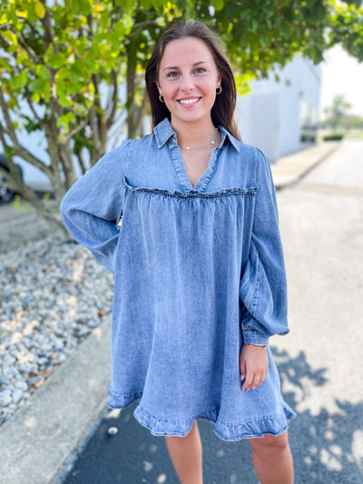 Becca Light Wash Denim Dress
