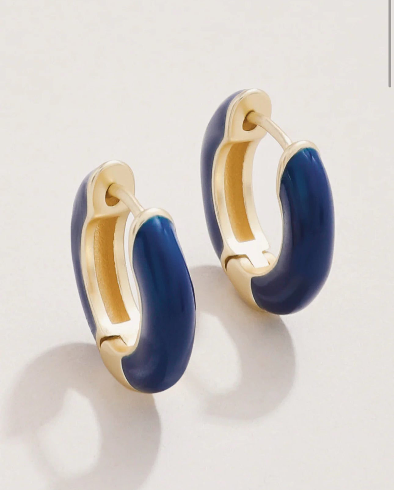 Spartina Clara Hoop Earrings 15mm Navy
