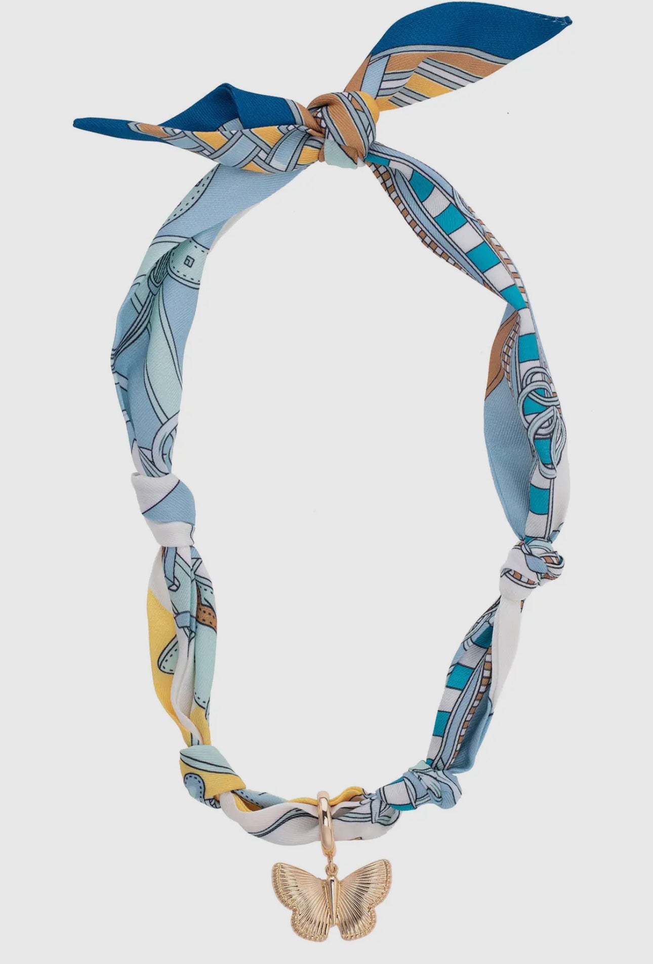 Canvas Style Scarf Necklace