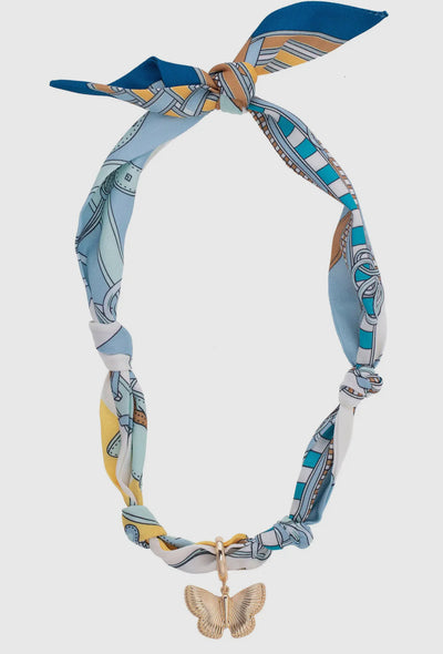 Canvas Style Scarf Necklace