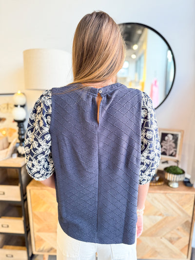 Voy Navy Jackie Top