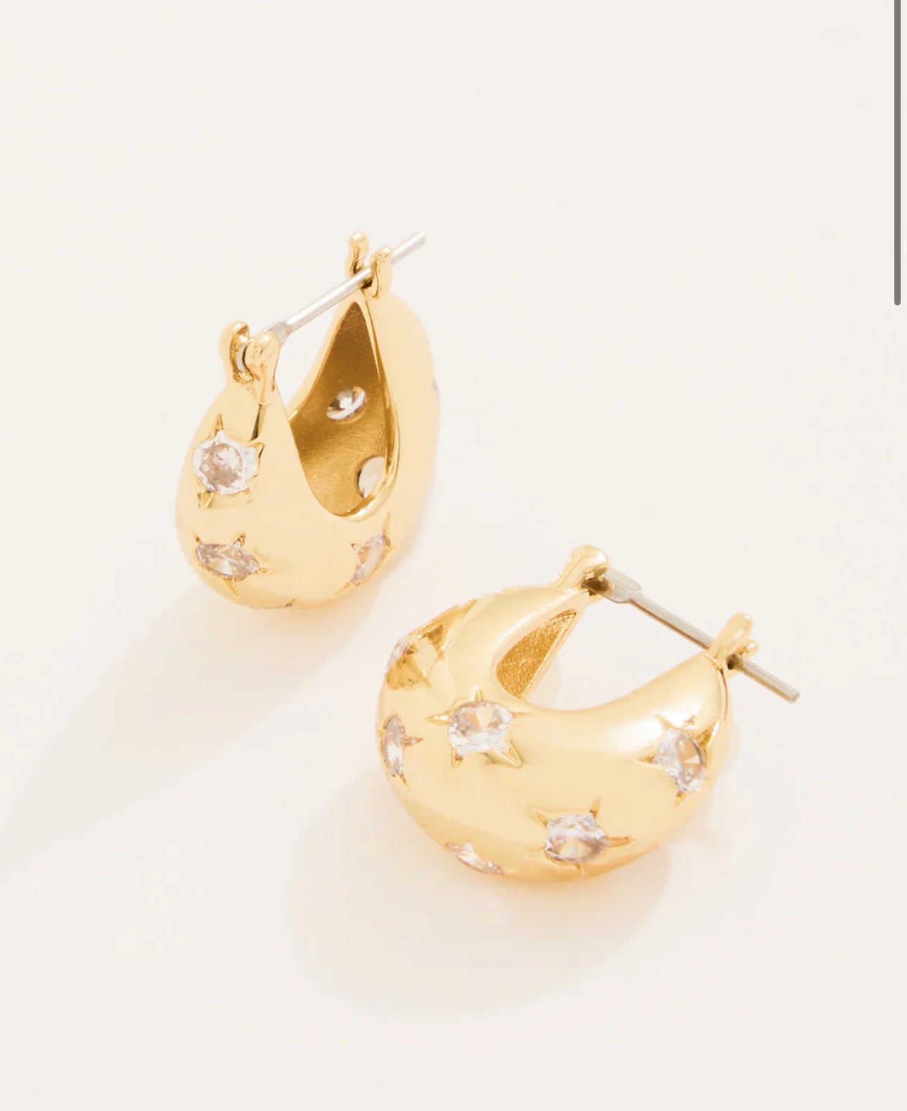 Spartina Lina Hoop Earrings Crystal