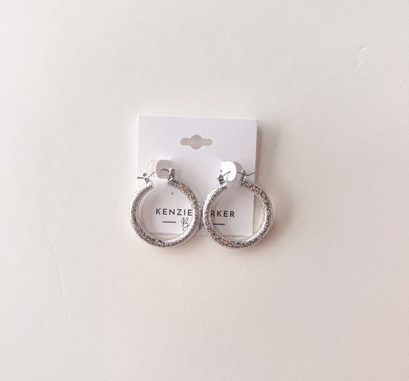 Silver Textured 1.2” Aluminum Water Resistant Hoop