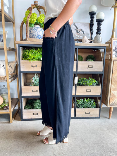 Umgee Black Wide Leg Pants