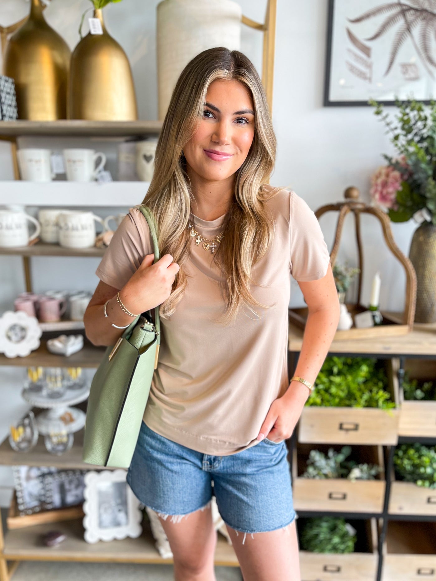 Be Cool Taupe Tee