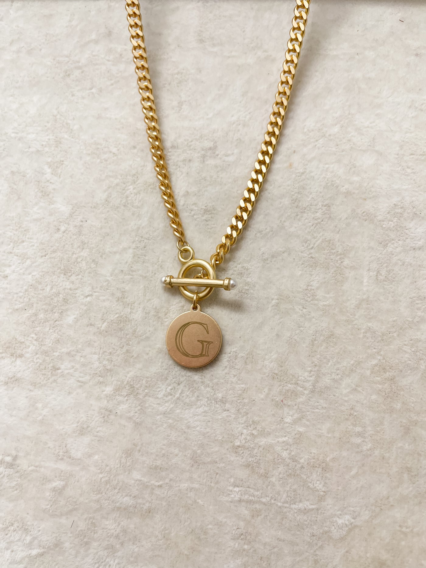 Engraved Initial Necklace