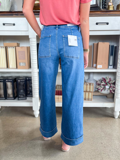 Vervet Enviably Super Soft Cuff Wide Jean