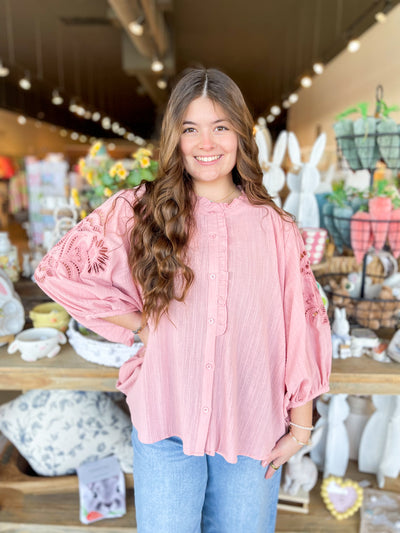 Easel Blush Raya Top