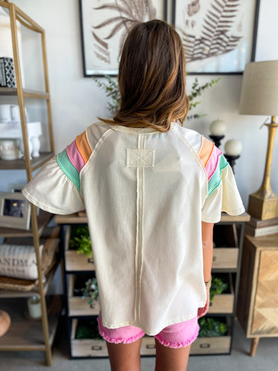Ivory Color Mix Valerie Top