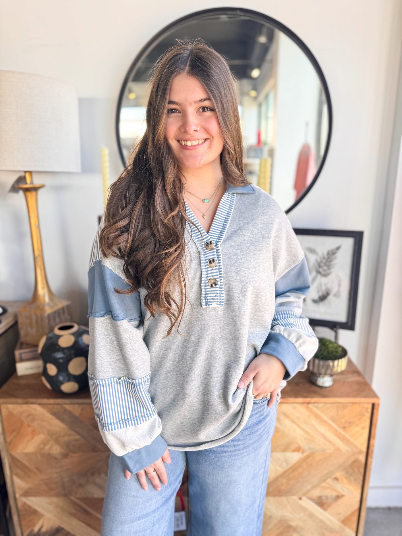 Grey Evelyn Top