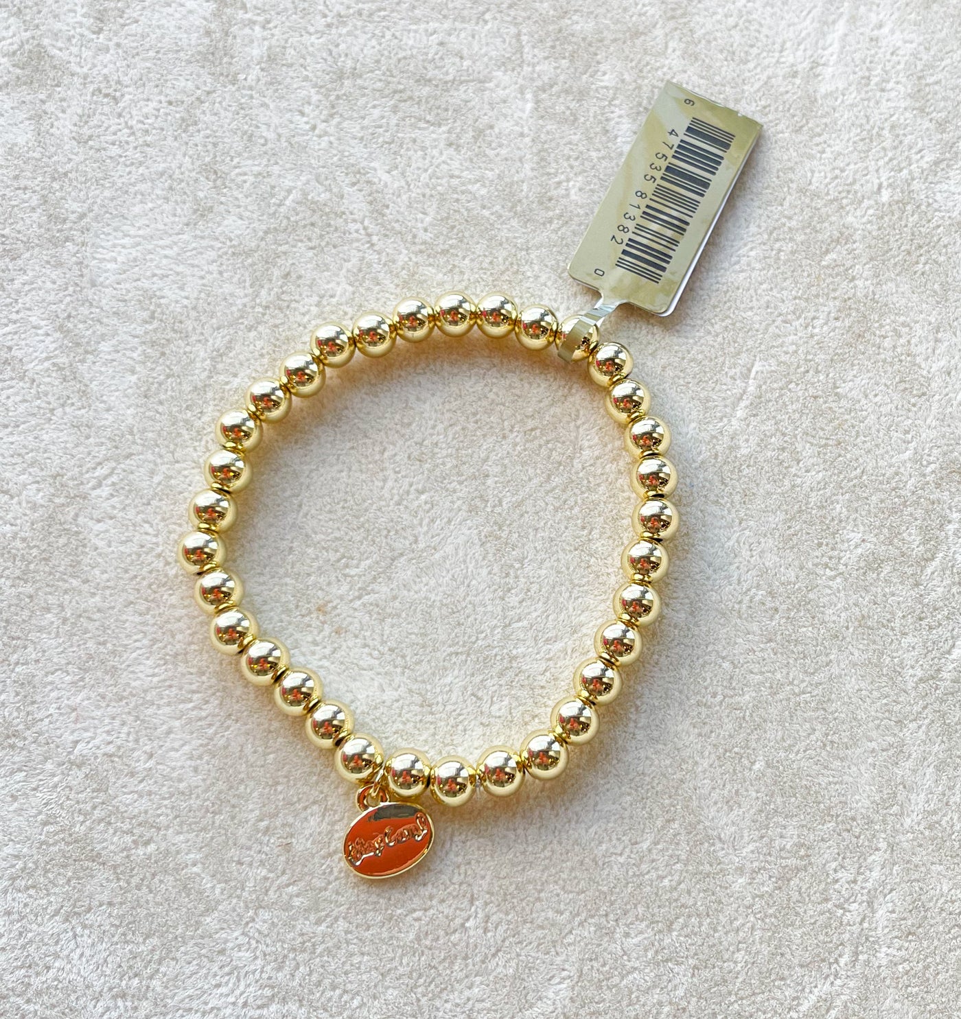 6mm Gold Bead Water Resistant Bracelet