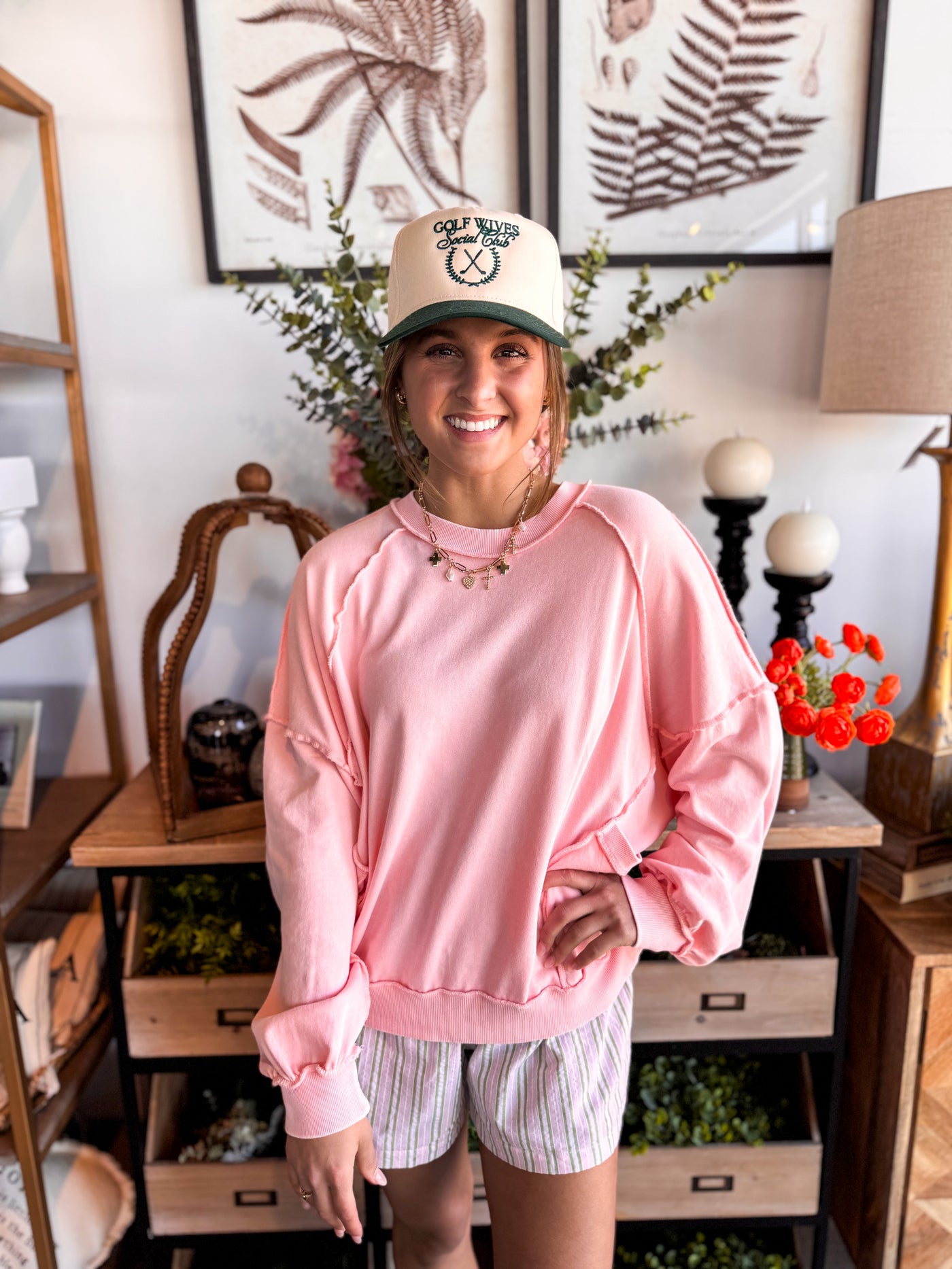 Easel Blush Ziva Top