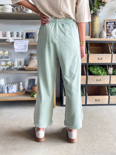 Vivien Easel Sage Mineral Wash Pant