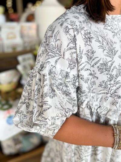 Ivy Ruffle Tiered Floral Mini Dress
