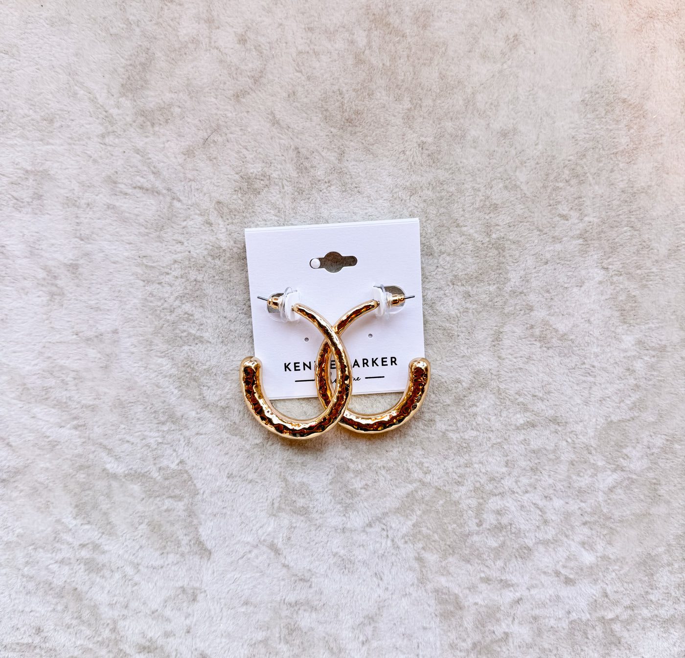 Emily Hammered Metal Organic Hoops