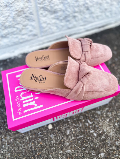 Hey Girl Blush Faux Suede Shoes
