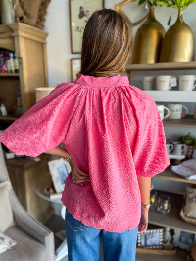 Yvette Umgee Peony Scallop Hem Top