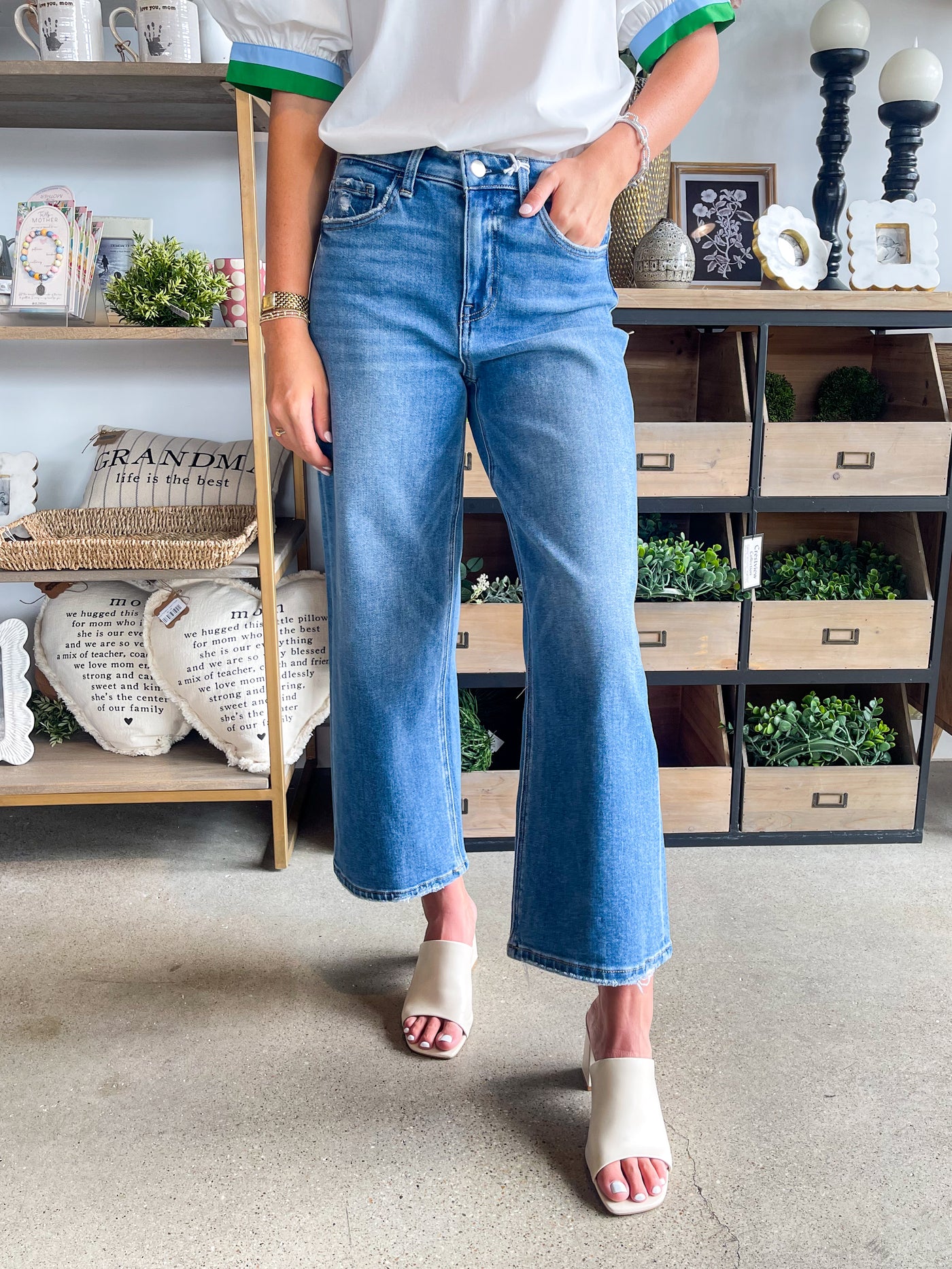 Flying Monkey Blue Soul High Rise Wide Leg Pant