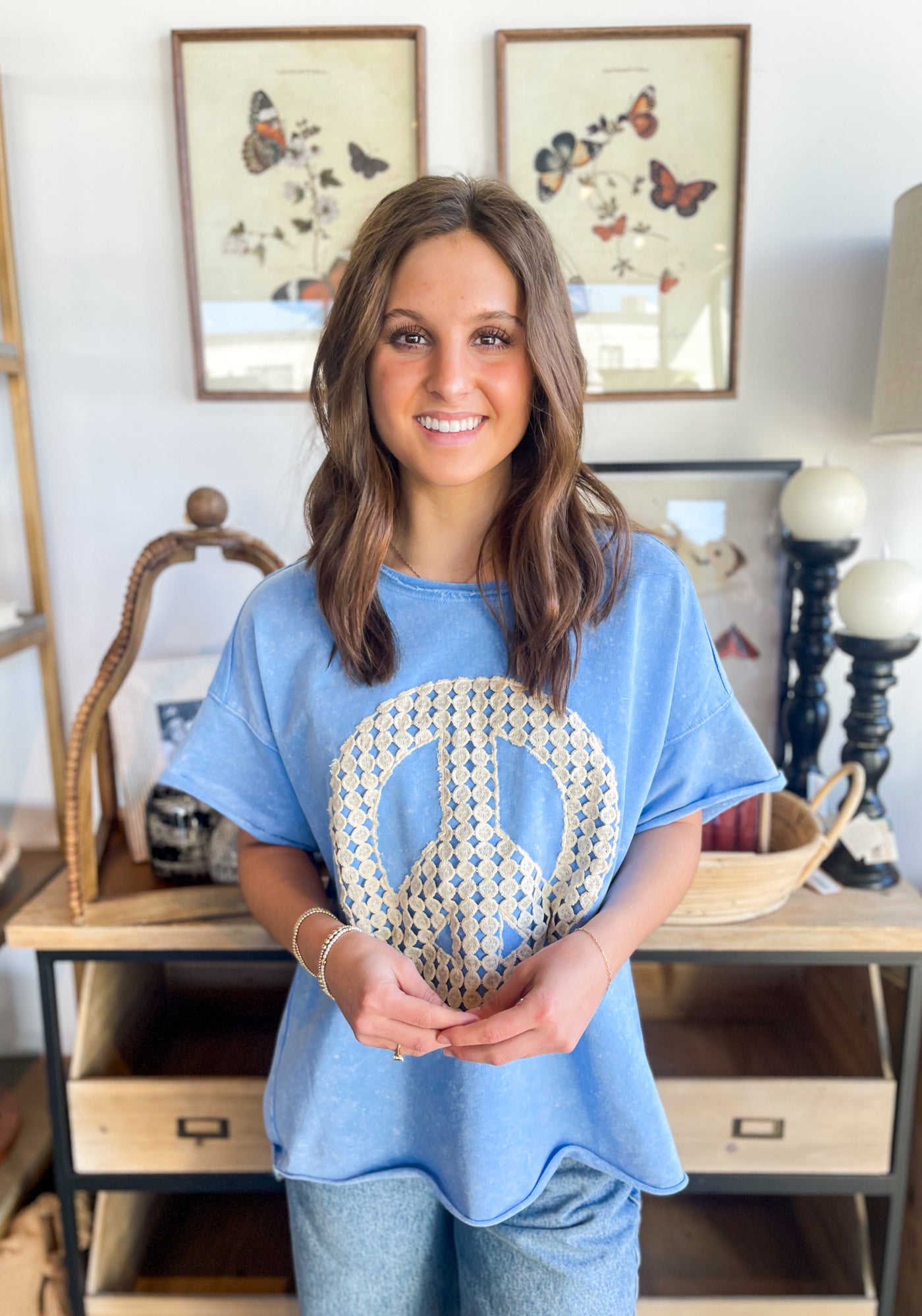 Umgee Orchid Blue Peace Top
