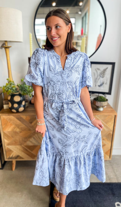 Umgee Blue Gweneth Dress