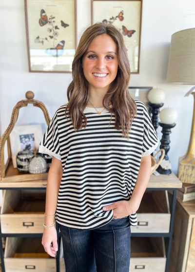 Black Stripe Kai Top