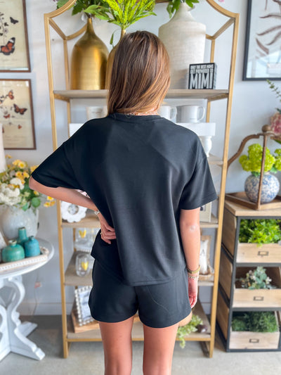 Rosie Black Shorts/Tops Set