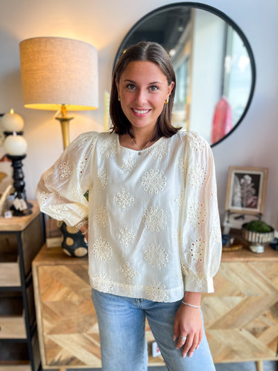 Jodifl Ivory Leah Tencel Top
