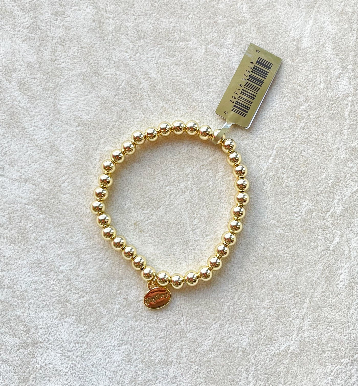 6mm Gold Bead Water Resistant Bracelet