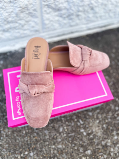 Hey Girl Blush Faux Suede Shoes
