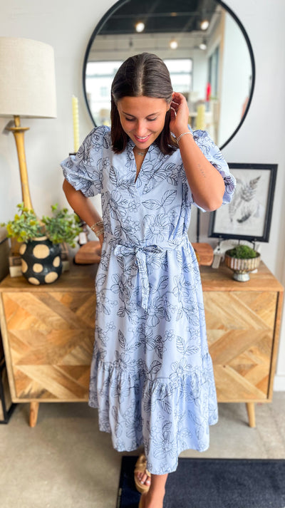 Umgee Blue Gweneth Dress