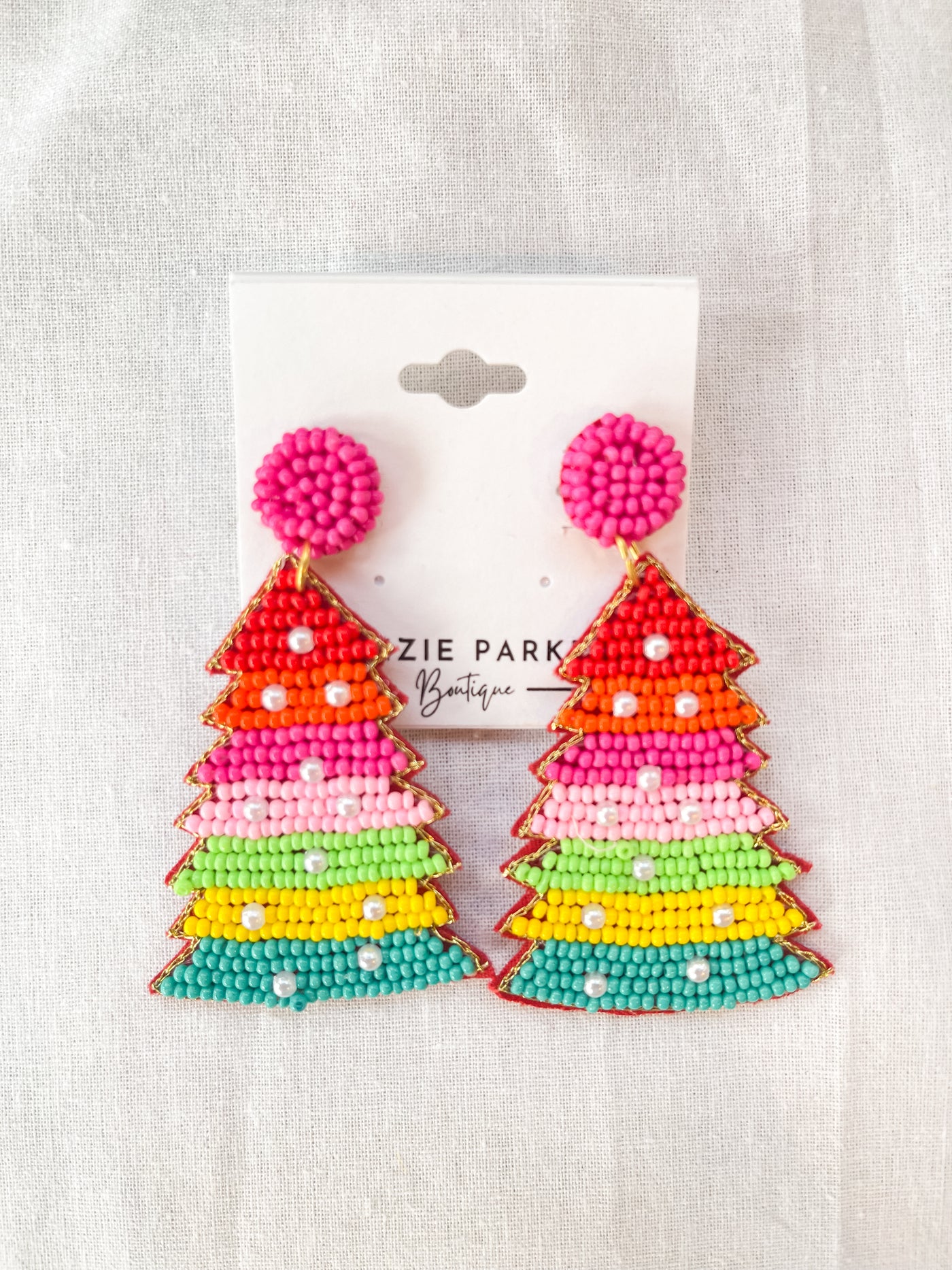 Multi Color Tree Earrings