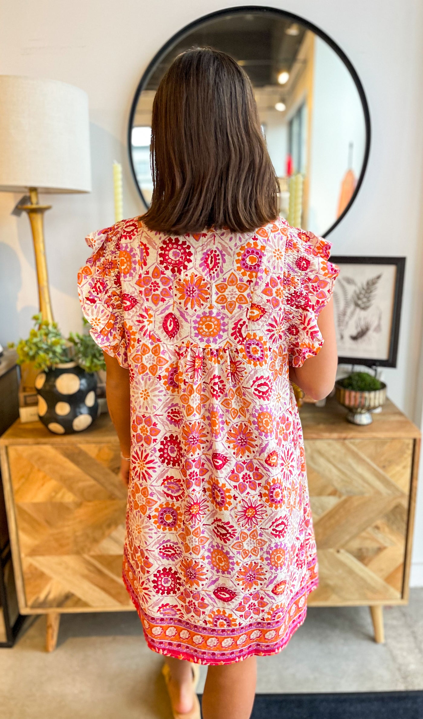Umgee Pink Mix Miller Dress