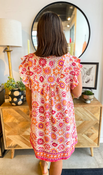 Umgee Pink Mix Miller Dress