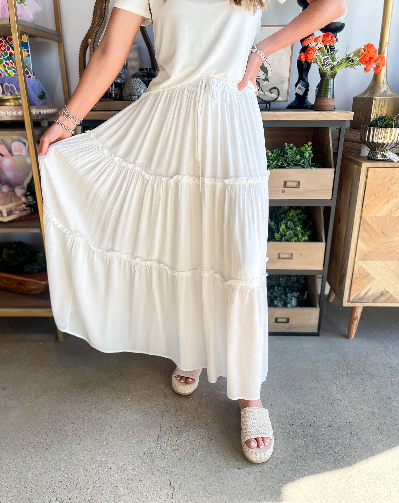 Jodifl Ivory Claire Maxi Skirt