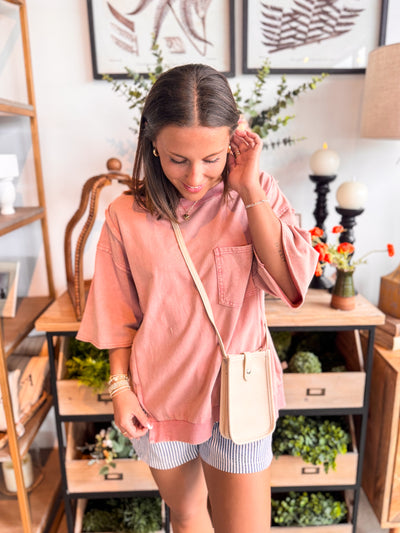 Blush Mineral Wash Xia Top