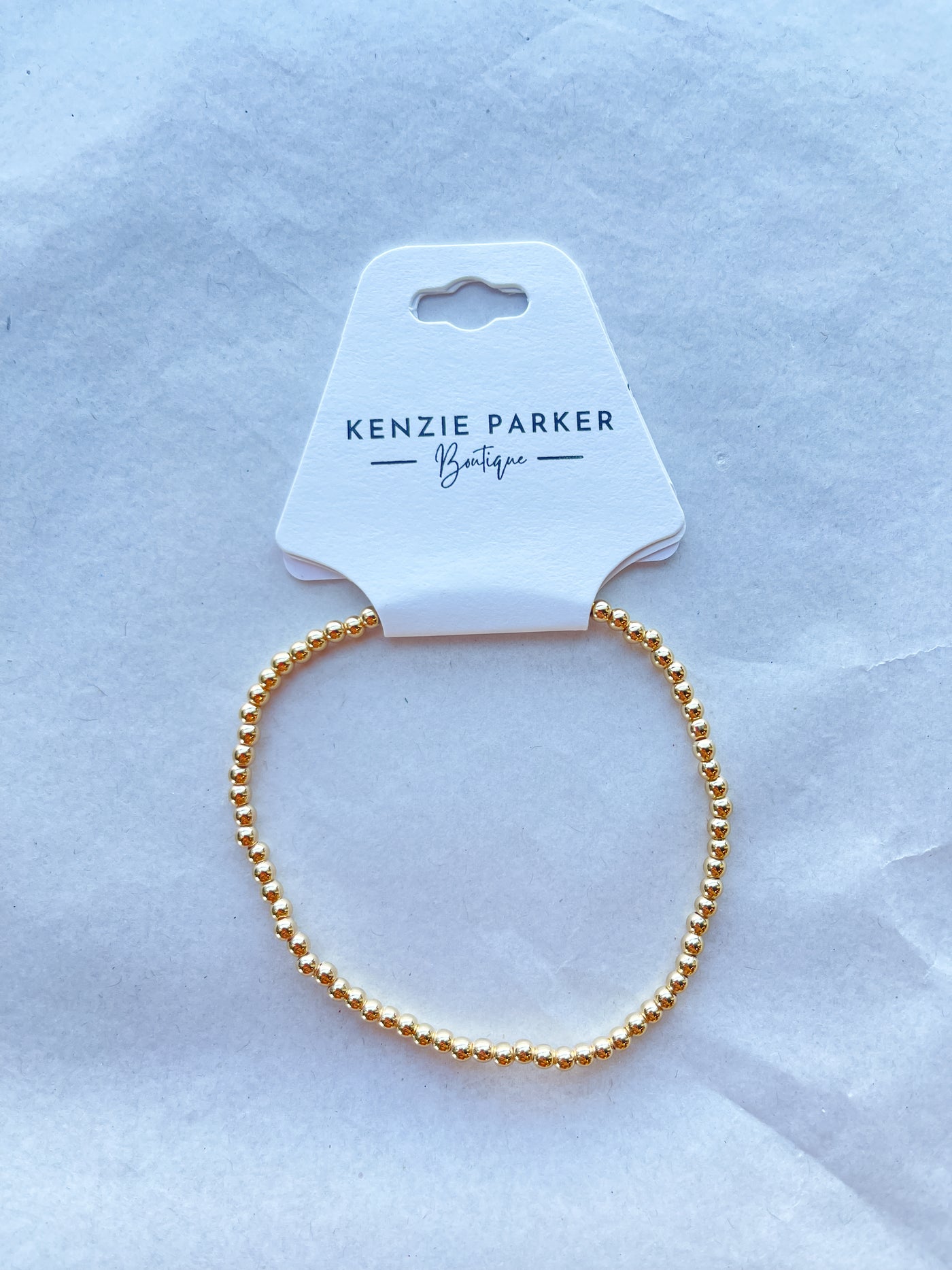 2.5mm Gold Round Bead Bracelet