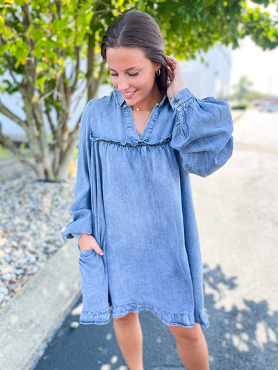 Becca Light Wash Denim Dress