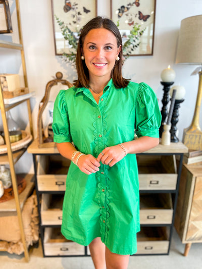 Kelly Green Bryer Dress