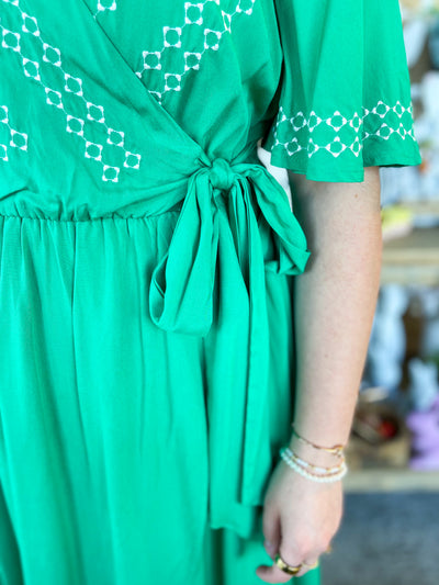 Jodifl Green Teagan Dress